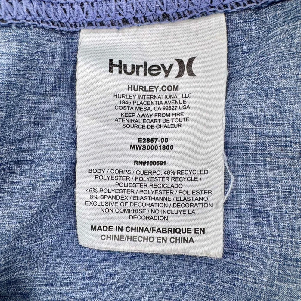 Hurley Phantom Mens 38 Hybrid Walk Shorts Blue Heathered Stretch MWS0001800